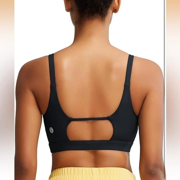 Black Medium Support Sports Bra - Picture 3 of 5